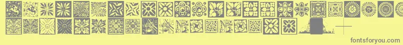Czcionka Typobackgrounds – szare czcionki na żółtym tle