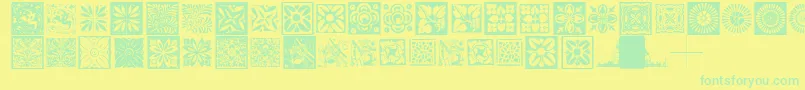 Typobackgrounds Font – Green Fonts on Yellow Background