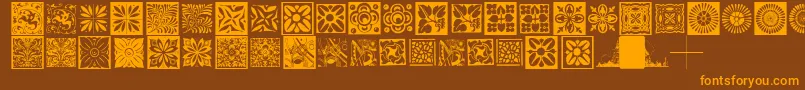 Typobackgrounds Font – Orange Fonts on Brown Background