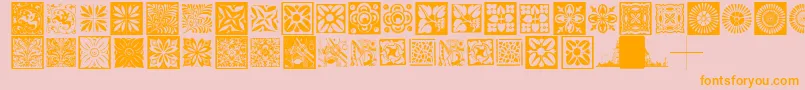 Шрифт Typobackgrounds – оранжевые шрифты на розовом фоне