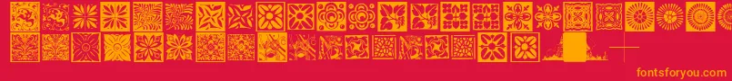 Typobackgrounds Font – Orange Fonts on Red Background
