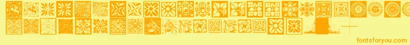 Шрифт Typobackgrounds – оранжевые шрифты на жёлтом фоне