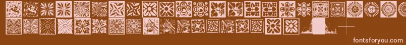 Czcionka Typobackgrounds – różowe czcionki na brązowym tle