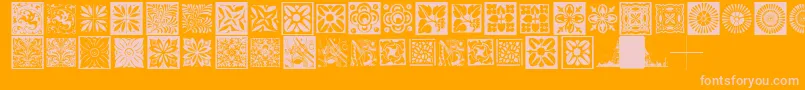 Шрифт Typobackgrounds – розовые шрифты на оранжевом фоне