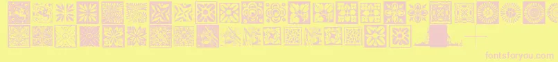 Typobackgrounds Font – Pink Fonts on Yellow Background