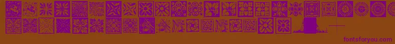 Typobackgrounds-fontti – violetit fontit ruskealla taustalla