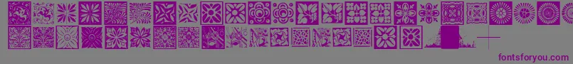 Typobackgrounds-fontti – violetit fontit harmaalla taustalla