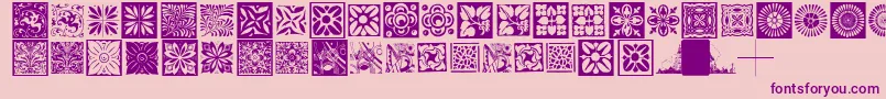 fuente Typobackgrounds – Fuentes Moradas Sobre Fondo Rosa