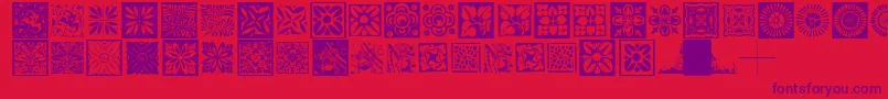 Typobackgrounds Font – Purple Fonts on Red Background