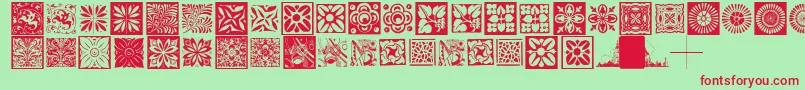 Typobackgrounds Font – Red Fonts on Green Background