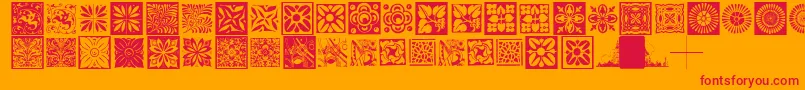 Typobackgrounds Font – Red Fonts on Orange Background