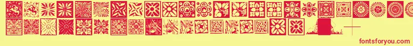 Typobackgrounds Font – Red Fonts on Yellow Background