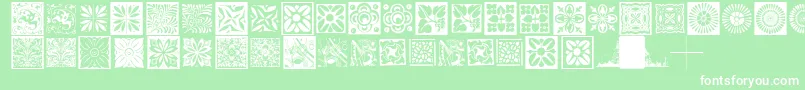 Typobackgrounds-fontti – valkoiset fontit vihreällä taustalla