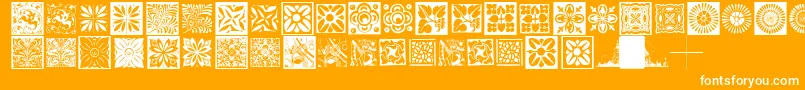 Czcionka Typobackgrounds – białe czcionki na pomarańczowym tle