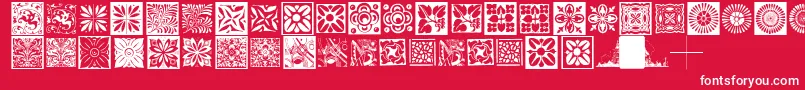 Typobackgrounds Font – White Fonts on Red Background