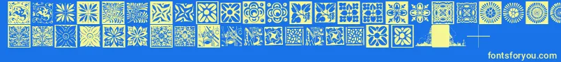 Police Typobackgrounds – polices jaunes sur fond bleu