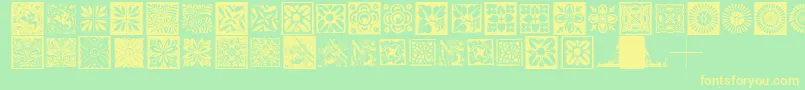 Typobackgrounds Font – Yellow Fonts on Green Background