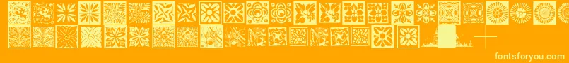 fuente Typobackgrounds – Fuentes Amarillas Sobre Fondo Naranja