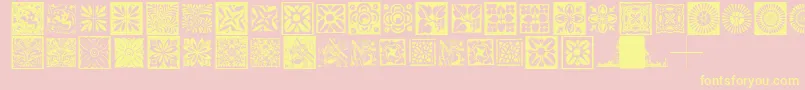 Czcionka Typobackgrounds – żółte czcionki na różowym tle
