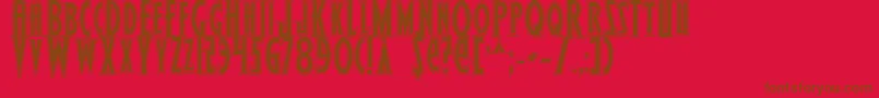 Wolf4p Font – Brown Fonts on Red Background