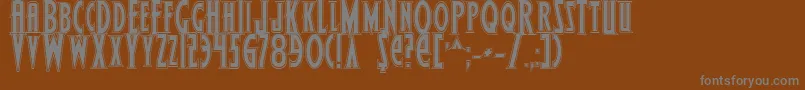 Wolf4p Font – Gray Fonts on Brown Background
