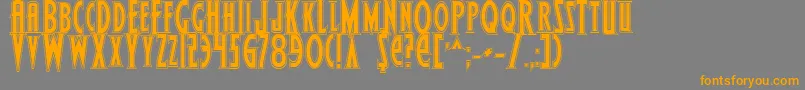 Wolf4p Font – Orange Fonts on Gray Background