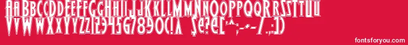Wolf4p Font – White Fonts on Red Background