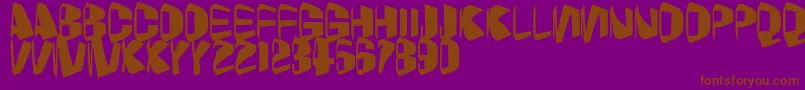 Foldz Font – Brown Fonts on Purple Background