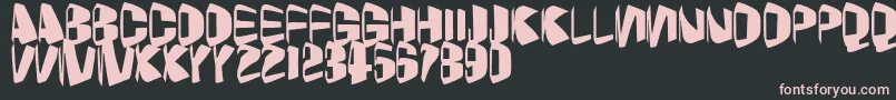 Foldz Font – Pink Fonts on Black Background
