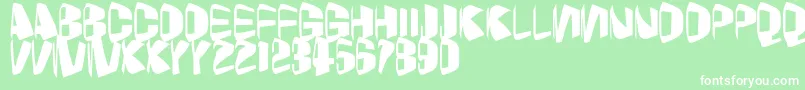 Foldz Font – White Fonts on Green Background