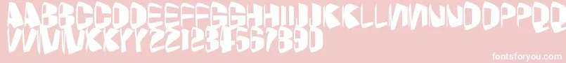 Foldz Font – White Fonts on Pink Background