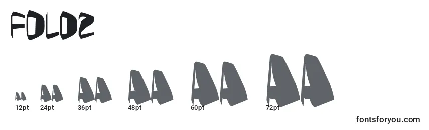 Размеры шрифта Foldz