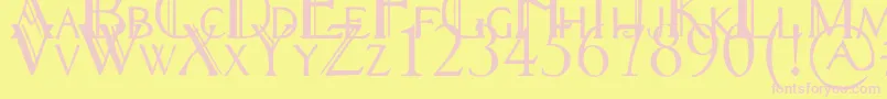 RennyHybrid Font – Pink Fonts on Yellow Background