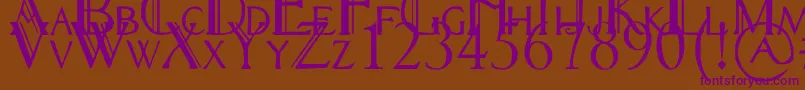 RennyHybrid Font – Purple Fonts on Brown Background