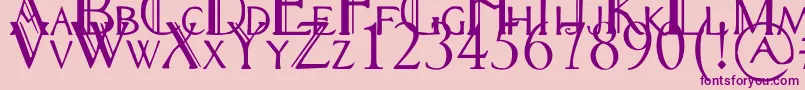 RennyHybrid Font – Purple Fonts on Pink Background