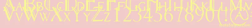 RennyHybrid Font – Yellow Fonts on Pink Background