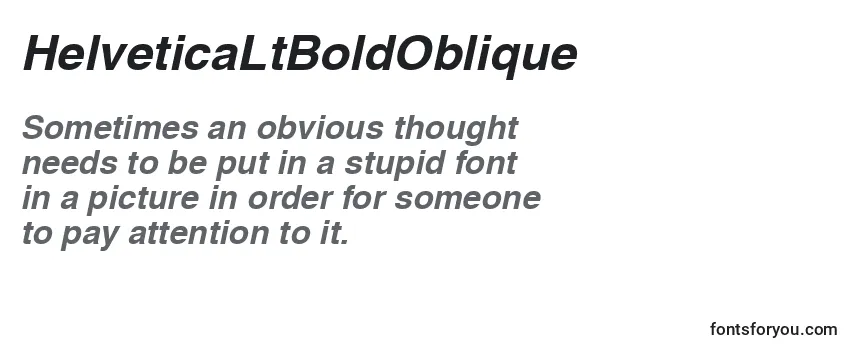 Review of the HelveticaLtBoldOblique Font