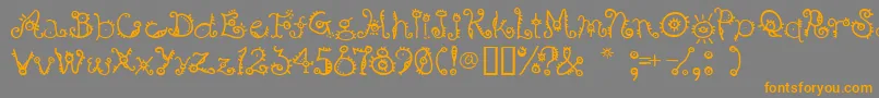 BSurfersPlane-Schriftart – Orangefarbene Schriften auf grauem Hintergrund