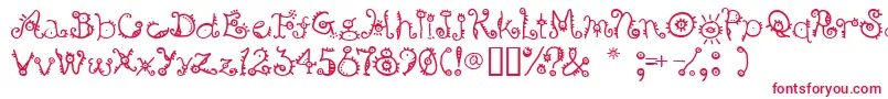 BSurfersPlane Font – Red Fonts on White Background