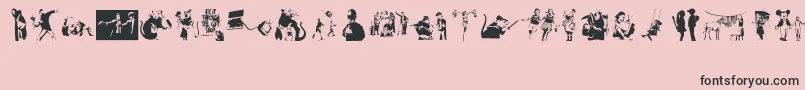 Banksy-Schriftart – Schwarze Schriften auf rosa Hintergrund