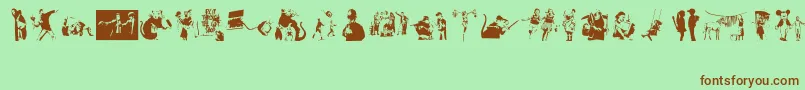 Banksy Font – Brown Fonts on Green Background