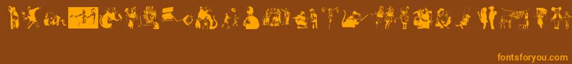 Banksy Font – Orange Fonts on Brown Background