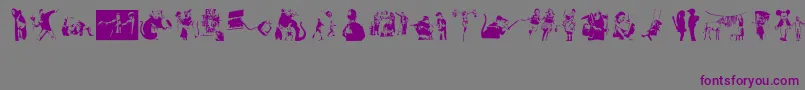 Banksy Font – Purple Fonts on Gray Background