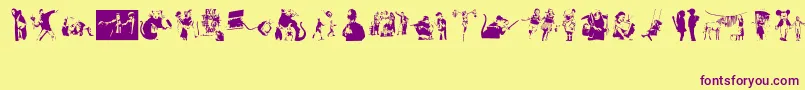 Banksy Font – Purple Fonts on Yellow Background