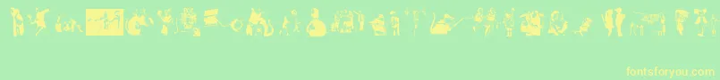 Banksy Font – Yellow Fonts on Green Background