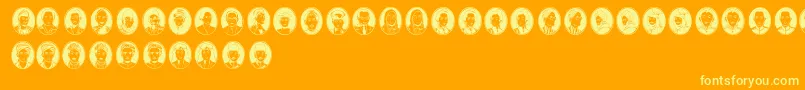 CerminPahlawan Font – Yellow Fonts on Orange Background