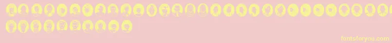 CerminPahlawan Font – Yellow Fonts on Pink Background