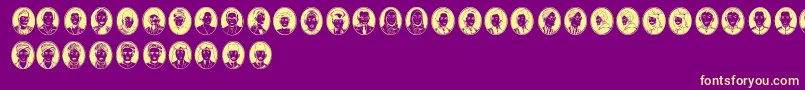 CerminPahlawan Font – Yellow Fonts on Purple Background