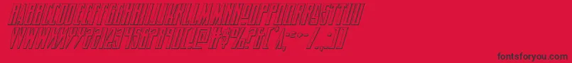 Timberwolf3Dital2 Font – Black Fonts on Red Background