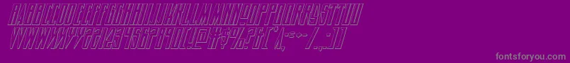 Timberwolf3Dital2 Font – Gray Fonts on Purple Background